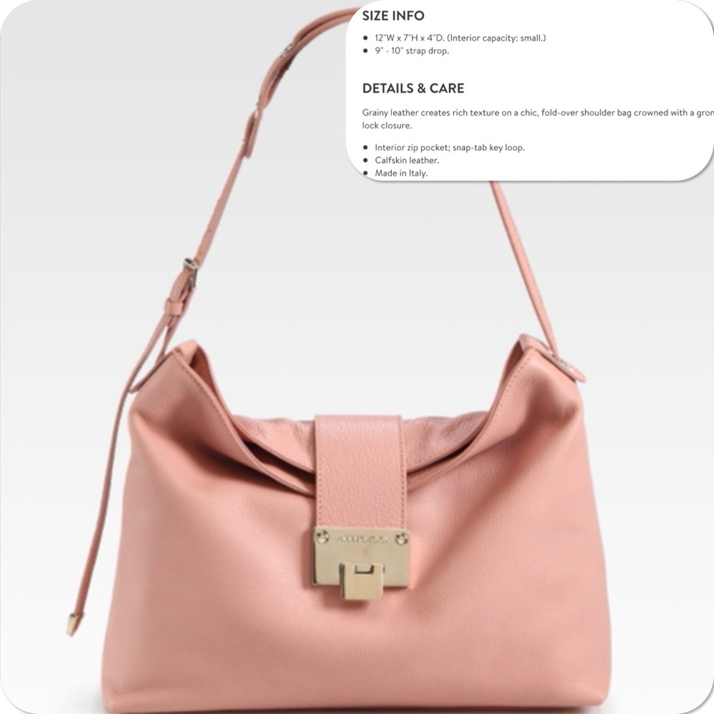EUC Jimmy Choo Rachel Shoulder Bag Pink
